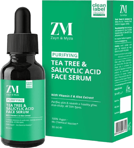 سيروم الوجه بخلاصة شجرة الشاي وحمض الساليسيليك زين و ميزا 30 مل