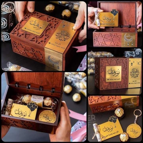 بوكس هدية خشب + اكريلك  25x35