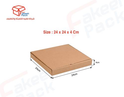 كرتون بيتزا بني _ (L24×W24×H4)