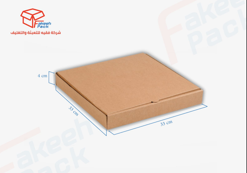 كرتون بيتزا بني _(L33×W33×H4)