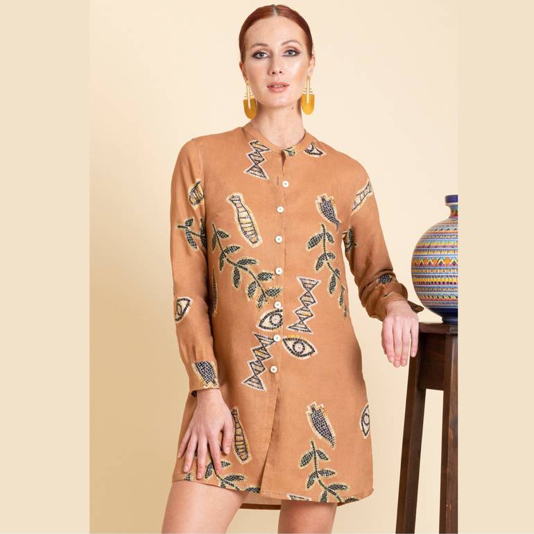 Long Shirt in Uliveto Print