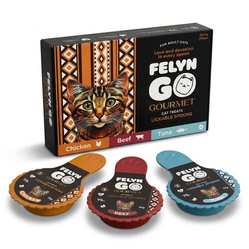 Felyn Go Gourmet Lickable Spoons Collection Chicken & Beef & Tuna 6x10g