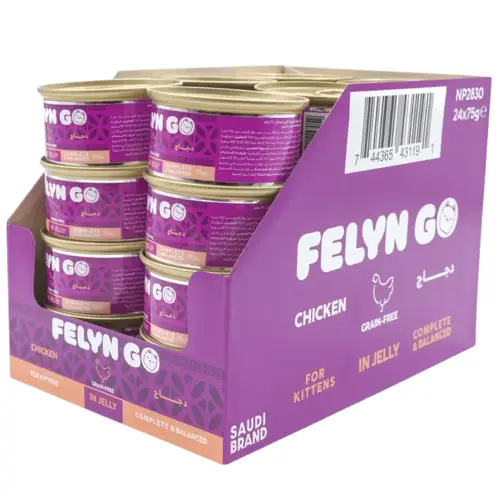 Felyn Go C&B Cans Chicken in Jelly for Kittens 75g