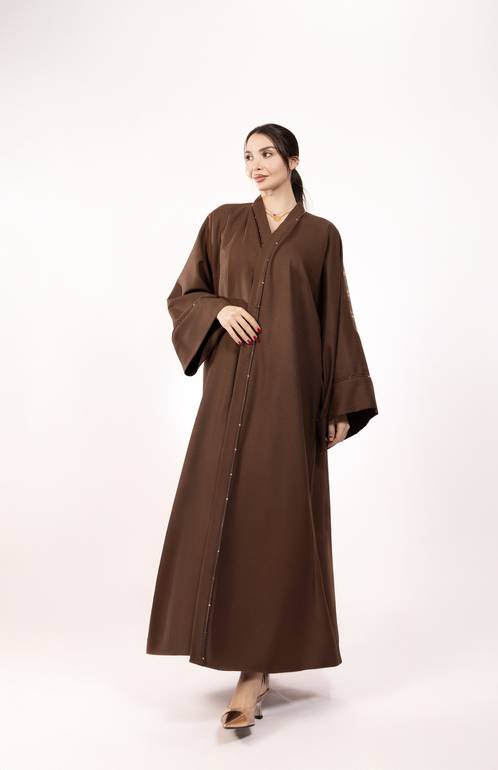 Chocolate Golden Lining Abaya 