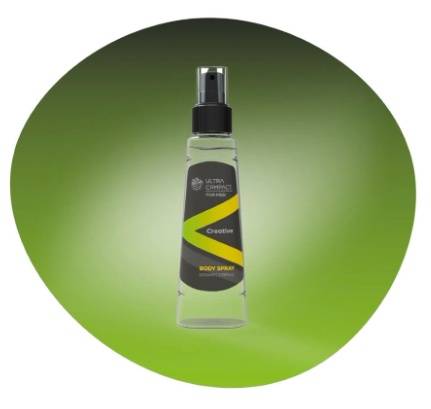 بخاخ الجسم للرجال كريتيف  عطر شرقي خشبي يُلهمك الأصالة. يتميز هذا العطر بنفحات عليا جريئة من الهيل والفلفل الأسود، وقلب من الياسمين، 