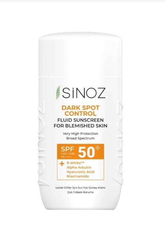 واقي شمس +SPF50 سائل للتحكم بالبقع الداكنة للبشرة المصبغة من سينوز -50مل