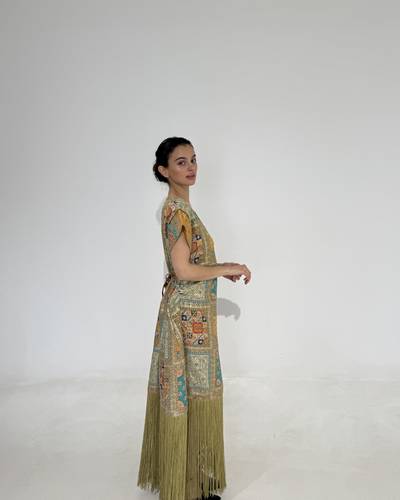 Embroidered Short Sleeve Dress