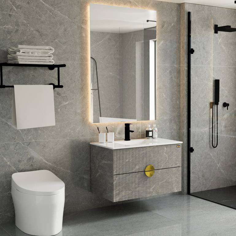  مغسلة ديكور بلوتو  80 +مرايا -PL532-80-2