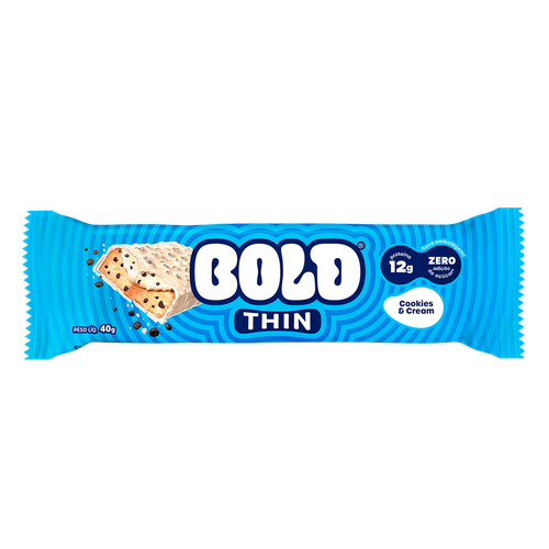 BOLD THIN PROTEIN BAR COOKIES & CREAM - 40 g