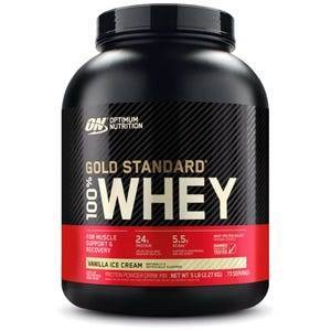 Optimum Nutrition, Gold Standard 100% Whey, Vanilla Ice cream, 5 lbs. (2.27 kg)