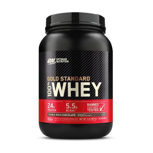 Optimum Nutrition, Gold Standard 100% Whey, Double Rich Chocolate, 2 lbs. (907 gm)