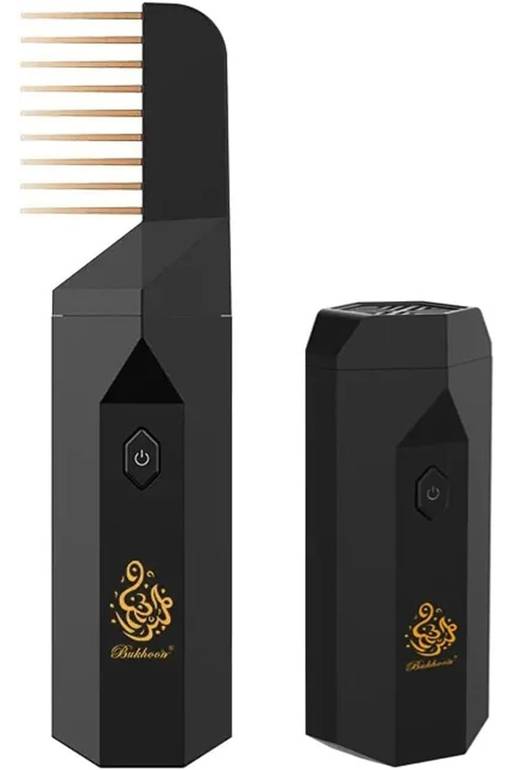 مبخرة شعر كهربائية محمولة مع منفذ USB - أسود