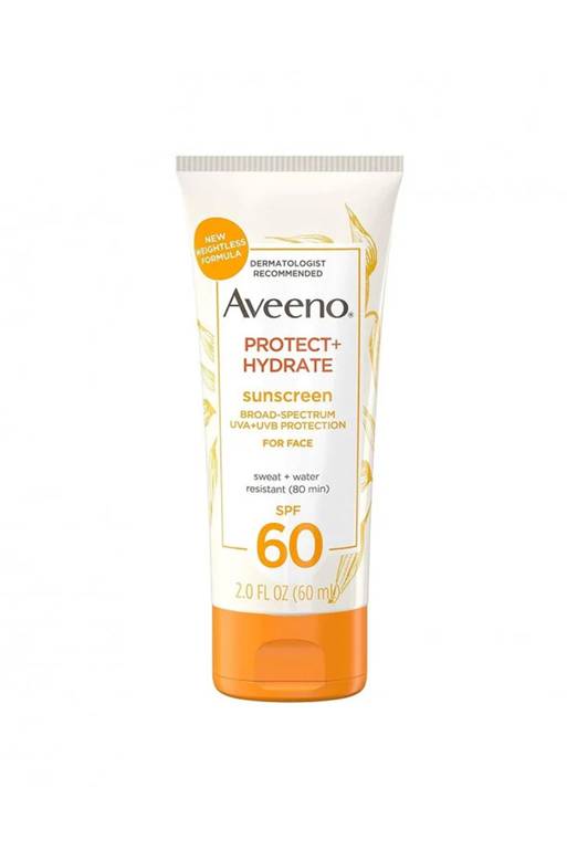 واقي شمس ومرطب للوجه من ماركة أفينو (Aveeno) بحماية SPF 60.