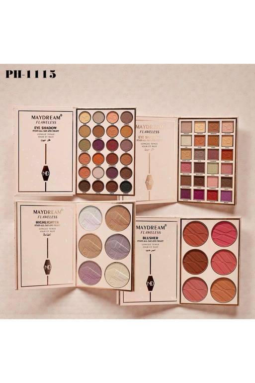 دفتر مكياج ظل + إضاءة + أحمر خدود PH-1115 من ماي دريم