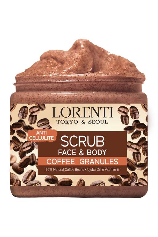 مقشر طبيعي للوجه والجسم بالقهوة لشد البشرة 500 مل