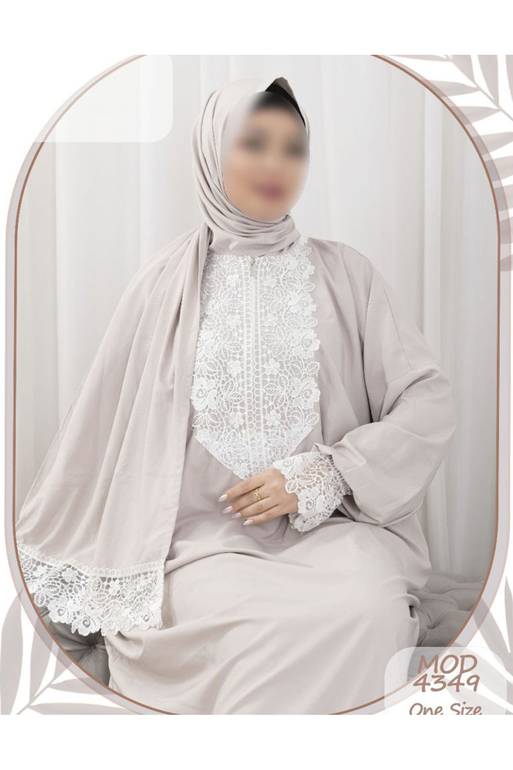 فستان صلاة نسائي بلون بيج فاتح