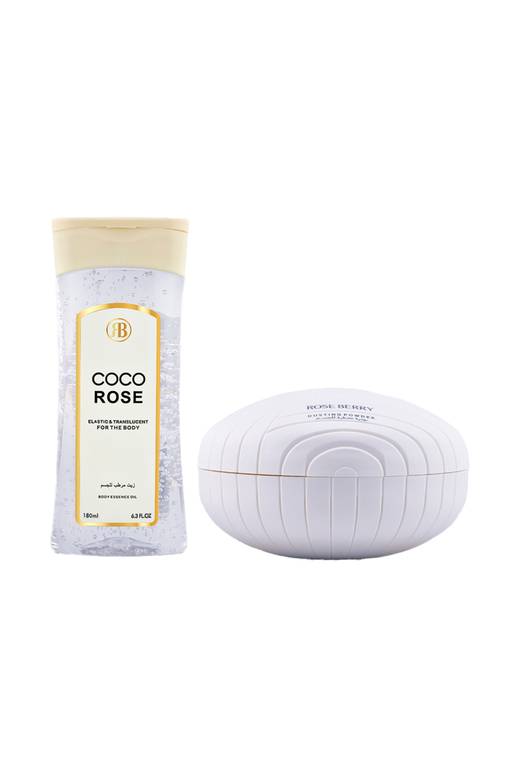 أفضل معطر للجسم | بكج COCO ROSE بودرة وزيت 2 في 1– جمال مضاعف برائحة واحدة ساحرة