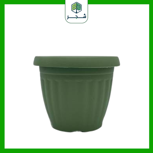 إصيص دائري صغير اخضر 15CM