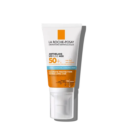 كريم أنثيليوس UVMUNE 400 المرطب بعامل حماية SPF50+.