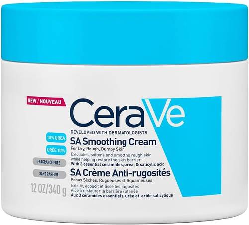 CeraVe SA Smoothing Cream 340g/12oz | Body Moisturiser for Smoother Skin in Just 3 Days