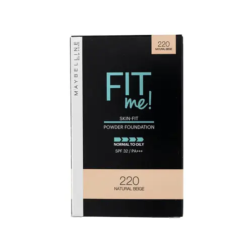 كريم أساس بودرة فيت مي SPF32 رقم 220 ناتشورال بيج - 9 جرام من ميبيلين