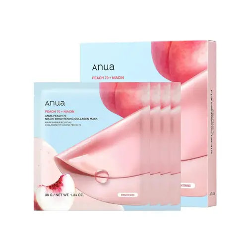 Peach 70 Niacin Brightening Collagen Mask Set [4 Masks]