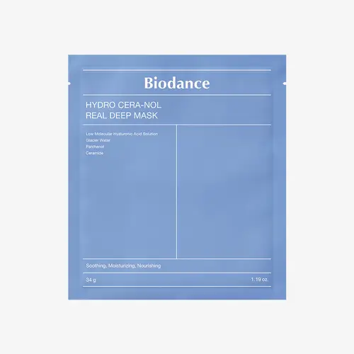 Biodance Hydro Cera-nol Real Deep Mask, Overnight Hydrogel Mask, Soothing, Moisturizing, Nourishing, 1.19oz(34g) x 4ea