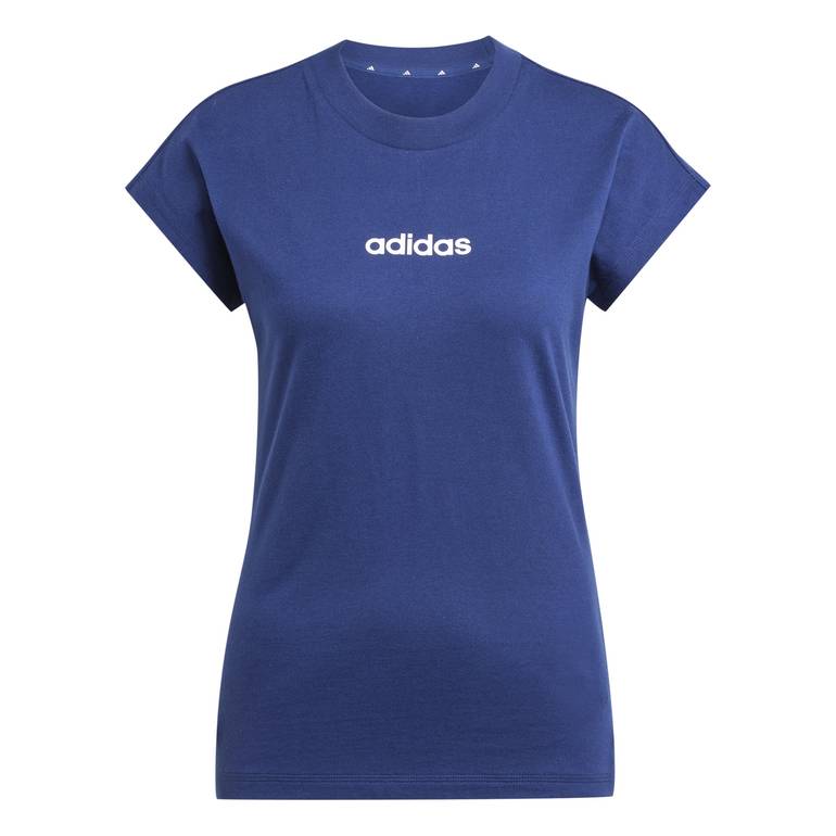 Essentials Linear Cotton T-Shirt	 - S - DARK BLUE
