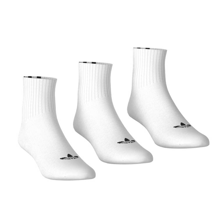 Quarter 3 Back Stripes Socks 3 Pairs - WHITE - XS