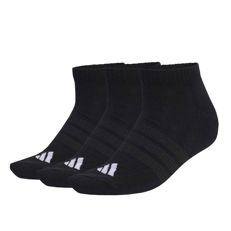 Cushioned Essentials Low Cut Socks 3 Pair Pack - BLACK-WHI - XS