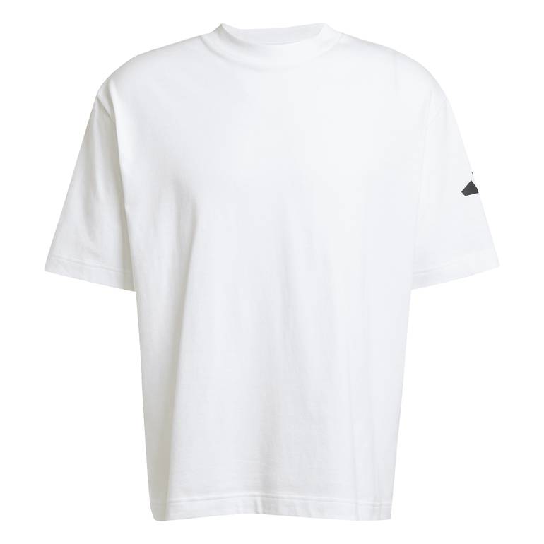 Essentials Loose Fit 3 Bar Logo T-Shirt - WHITE/BLAC - XL