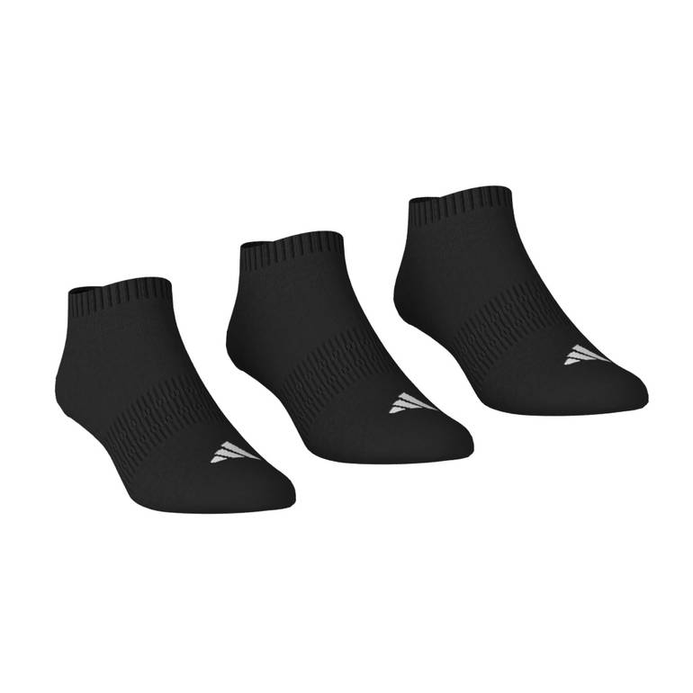 Cushioned Essentials Low Cut Socks 3 Pair Pack - BLACK-WHI - S