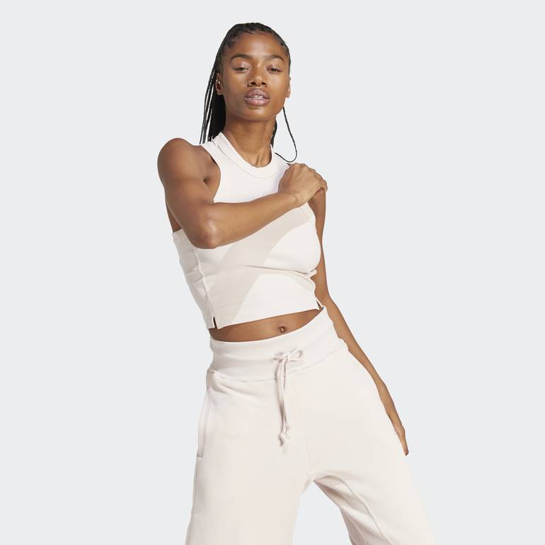 LOUNGE RIBBED CROP TANK TOP