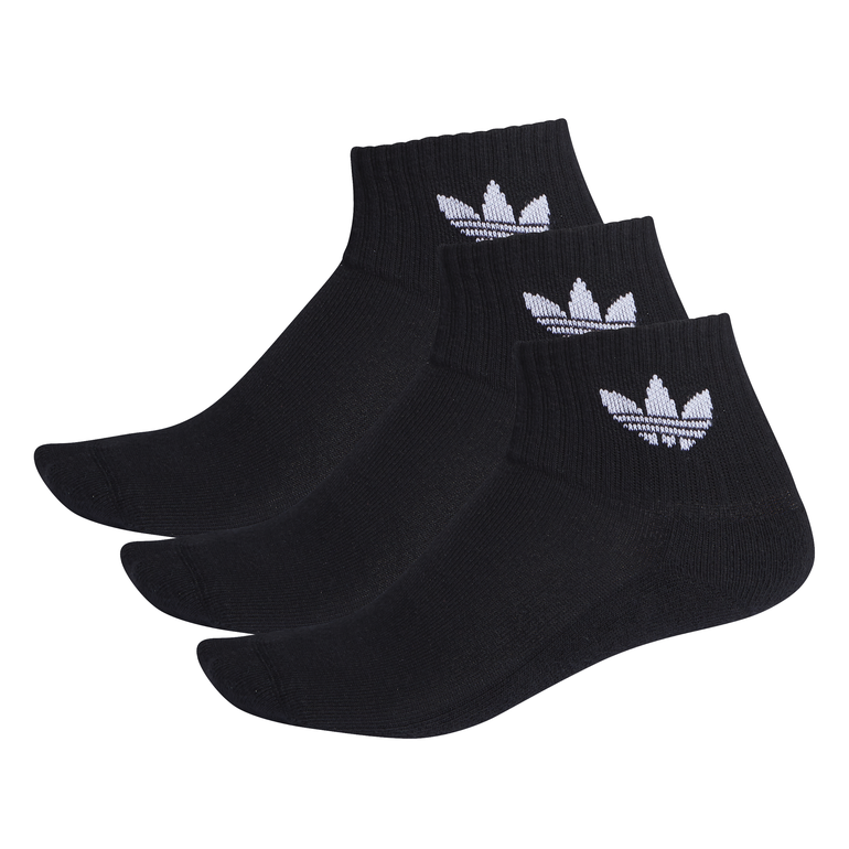 Mid Crew Socks 3 Pairs - XL - Black