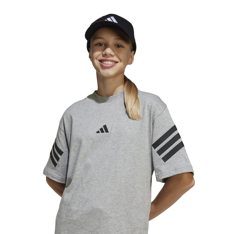 Future Icons 3-Stripes T-Shirt Kids - 11-12 Years - رمادي متوسط