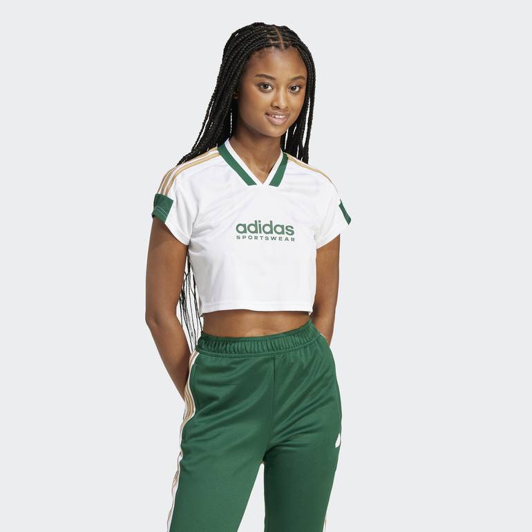 Tiro Cut 3-Stripes Crop Jersey - XL