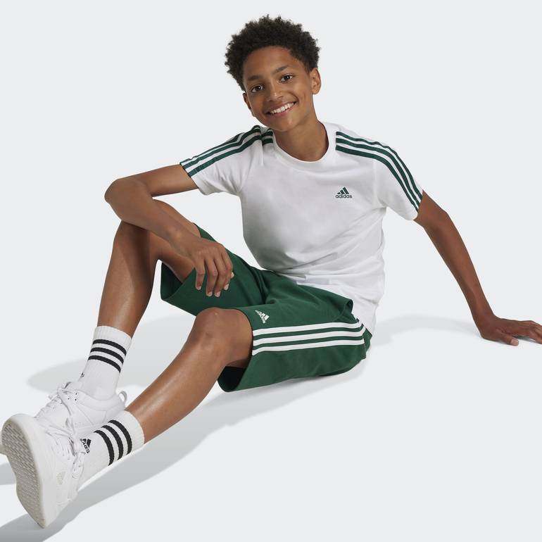 Essentials 3-Stripes Cotton Tee - 7-8 Years
