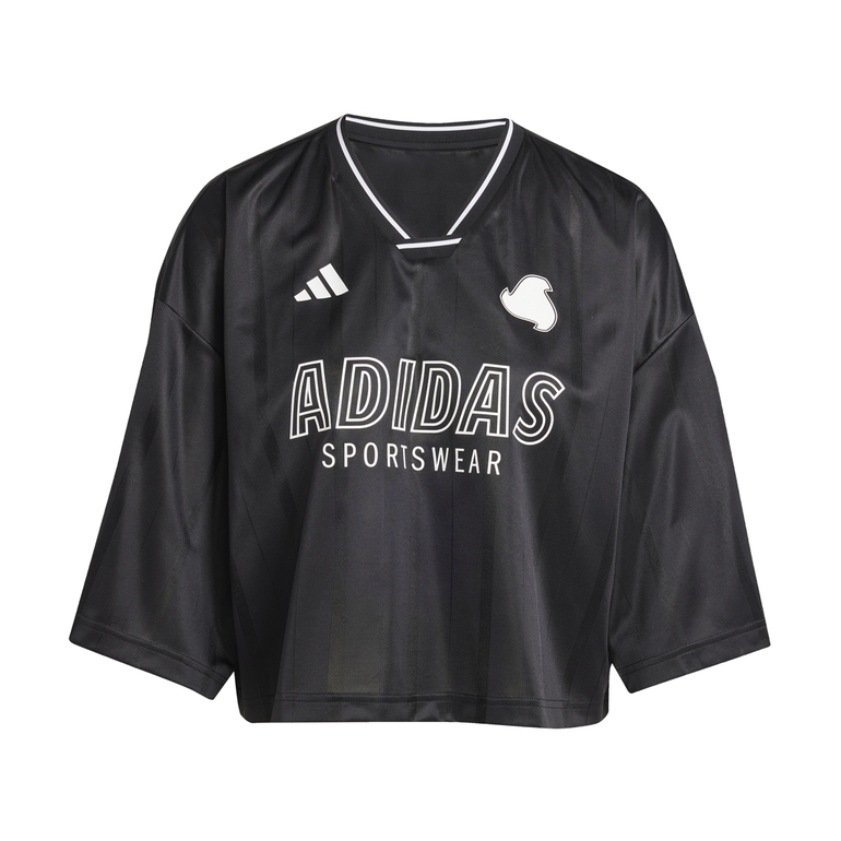 Tiro Cut 3-Stripes Oversized Jersey - S - BLACK-WHI