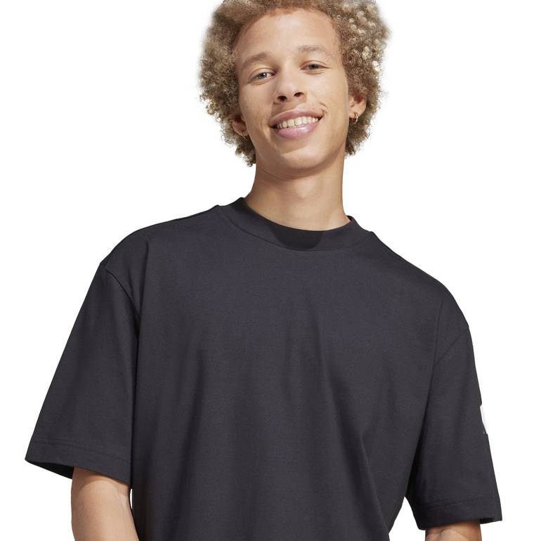 Essentials Loose Fit 3 Bar Logo T-Shirt - S - Black