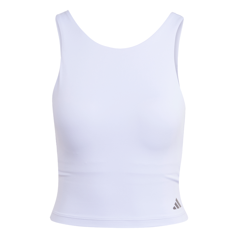 Yoga Crop Tank Top With Inner Shelf Bra - L - VIOLET TO