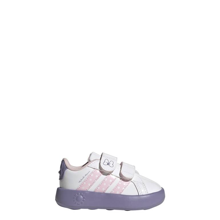 ADIDAS DISNEY MICKEY MOUSE GRAND COURT SHOES INFANTS - WHT/CLPNK/ - 25