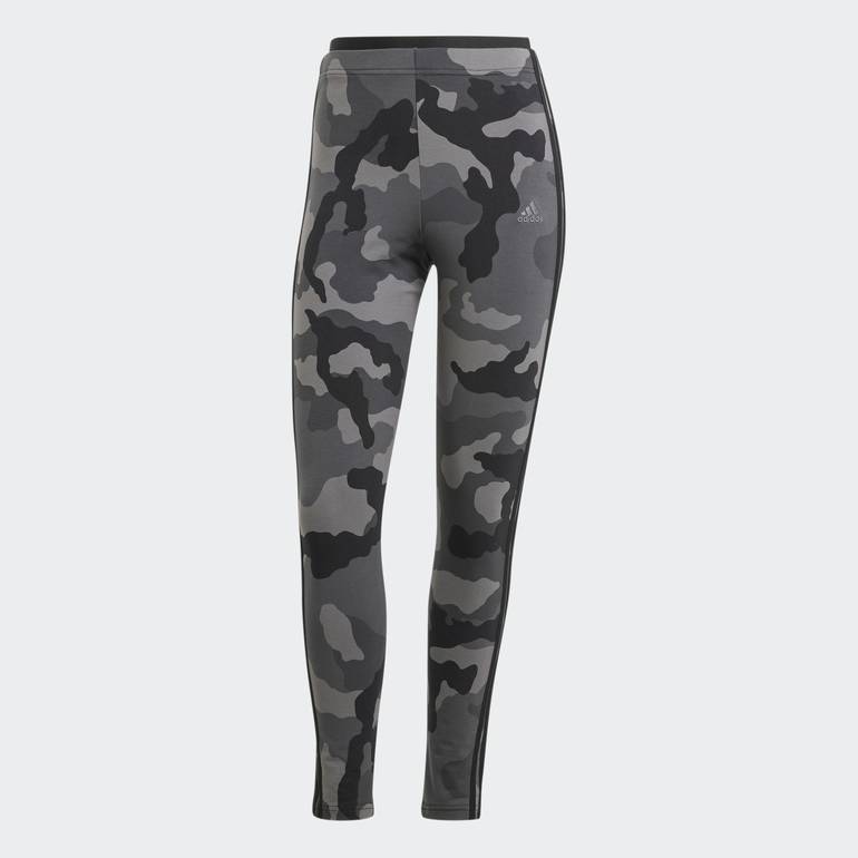 ESSENTIALS 3-STRIPES CAMO PRINT 7/8 LENGTH LEGGINGS - XL