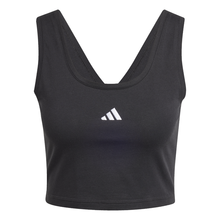 Essentials Small Logo Cotton Lifestyle Tank Top - L - BLACK-WHI