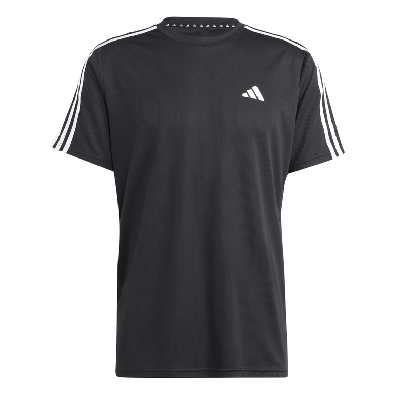 Train Essentials 3-Stripes Training T-Shirt - S - BLACK-WHI