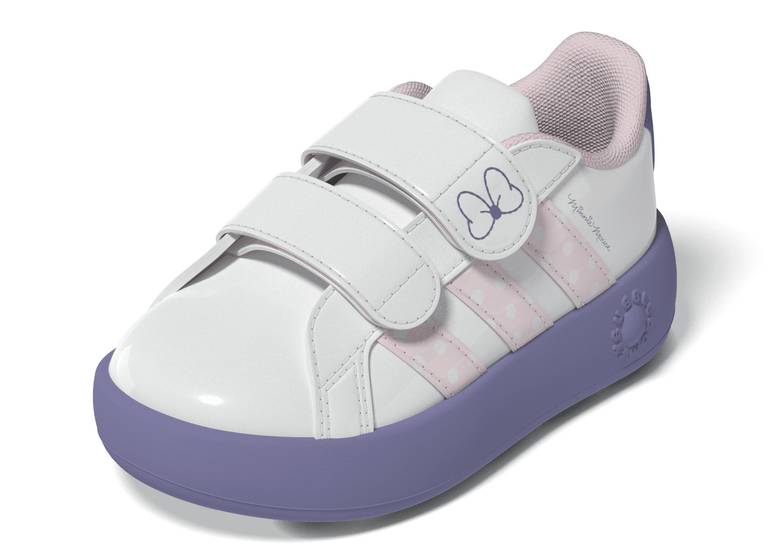ADIDAS DISNEY MICKEY MOUSE GRAND COURT SHOES INFANTS - 22 - WHT/CLPNK/