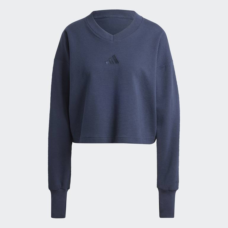 ALL SZN RIBBED V-NECK SWEATSHIRT - XL