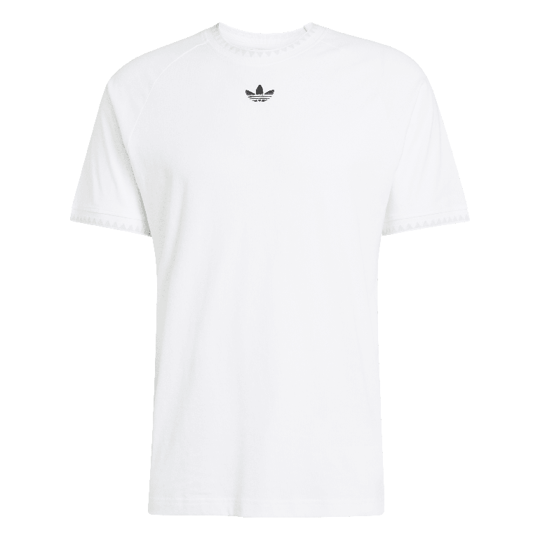 CHEST STRIPES ENGINEERED COLLAR T-Shirt - S - WHITE