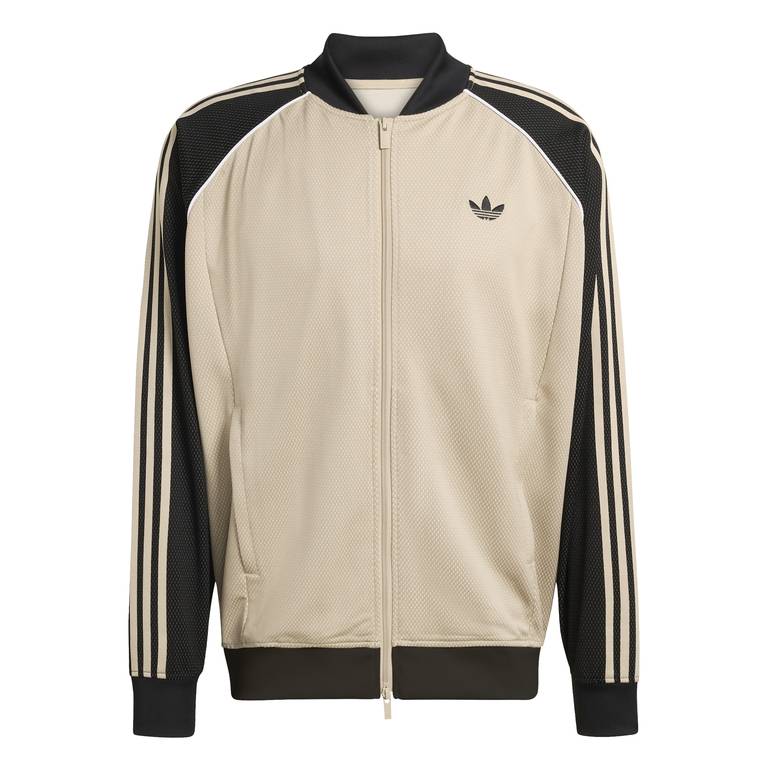 LOOSE MESH TRACK TOP - XL - stone khak