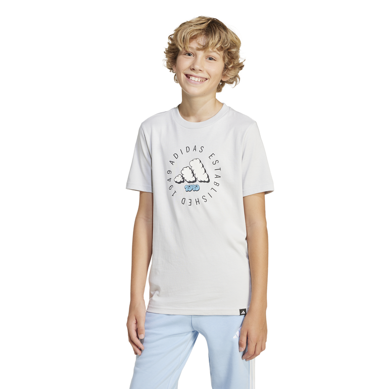 Fun Graphic T-Shirt Kids - 9-10 Years - رمادى