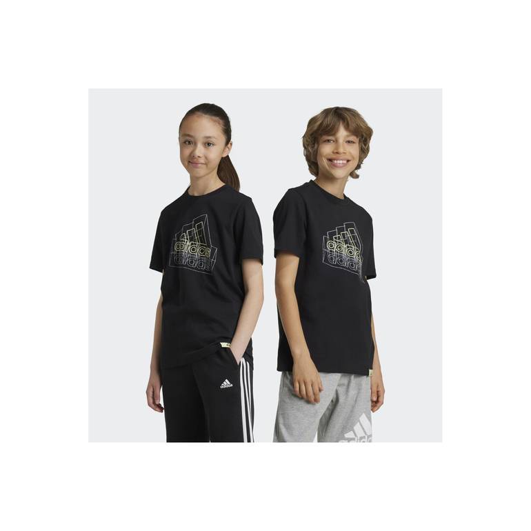 Adidas Logo Print T-shirt with Short Sleeves - 13-14 Years